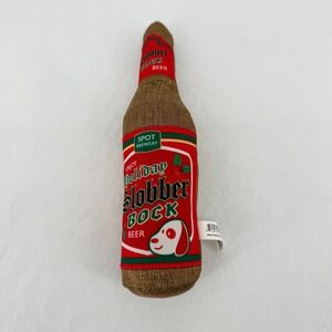 Slobber Holiday Doggy Beer Bottle, Dog Chew Toy Woof & Wiskers‎